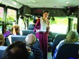 Meg Protzman, 16, a Girl Scout from Catonsville, donned 18th-century garb to serve as a docent on Saturday’s bus tours of the historical sites and events in her community.
