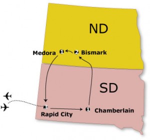 Shebby Lee West Dakota map
