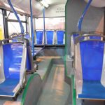 A novel seating layout in the articulated hybrid city bus from Solaris.